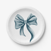 Eenvoudig blauw boog Baby shower