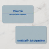 Eenvoudig Blauw  Dankkaarten Informatiekaartje (Voorkant / Achterkant)