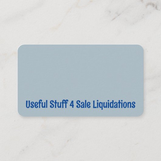 Eenvoudig Blauw  Dankkaarten Informatiekaartje (Achterkant)