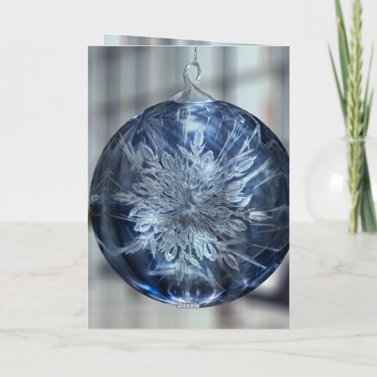 Eenvoudig blauw decoratie- en kantoor-ruimtebedrij feestdagen kaart (Achterkant)