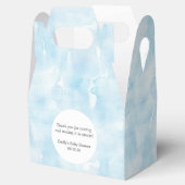 Eenvoudig Blauw Delicate Waterverf Textuurpatroon Bedankdoosjes (Geopend)