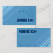 Eenvoudig blauw diagonaal strepen Visitekaartje (Voorkant / Achterkant)