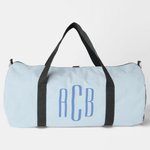 Eenvoudig Blauw Drie Lettermonogram Plunjezak