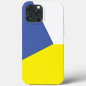 Eenvoudig blauw en geel geometrisch kleurenblok Case-Mate iPhone case (Achterkant)