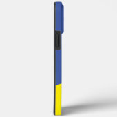 Eenvoudig blauw en geel kleurenblok op zwart Case-Mate iPhone case (Achterkant / Rechts)