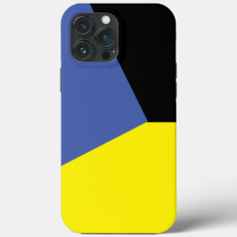 Eenvoudig blauw en geel kleurenblok op zwart Case-Mate iPhone case