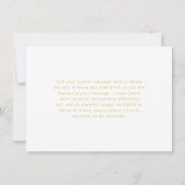 Eenvoudig Blauw en Gouden Vlinder Elegant Bedankkaart (Achterkant)