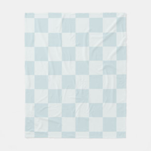 Eenvoudig blauw en grijs geruit patroon fleece deken