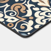 Eenvoudig Blauw en Wit Batik patroon Bureaumat (Hoek)