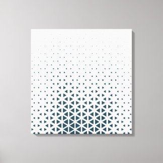 Eenvoudig blauw en wit canvas afdruk