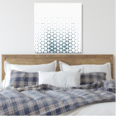 Eenvoudig blauw en wit canvas afdruk (Insitu (Slaapkamer))