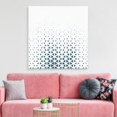 Eenvoudig blauw en wit canvas afdruk (Insitu (Woonkamer))