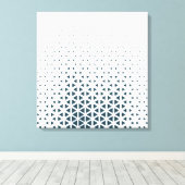 Eenvoudig blauw en wit canvas afdruk (Insitu (Houten vloer))