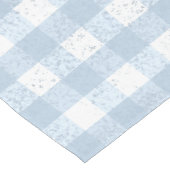 Eenvoudig blauw en wit gestructureerd geruit patro lange tafelloper (Hoek)