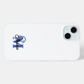 Eenvoudig Blauw en Wit monografisch Case-Mate iPhone Case (Achterkant (horizontaal))