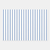 Eenvoudig blauw en wit nautisch anker gepersonalis inpakpapier vel (Voorkant 3)