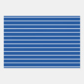 Eenvoudig blauw en wit nautisch anker gepersonalis inpakpapier vel (Voorkant 2)