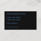 Eenvoudig blauw fade monogram aangepast visitekaar visitekaartje (Achterkant)