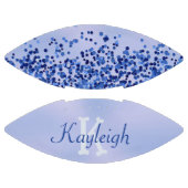 Eenvoudig blauw geborsteld metaal en glitter monog american football (Panelen)