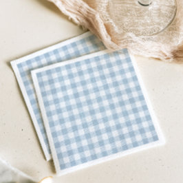 Eenvoudig blauw Gingham papier Servet