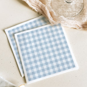 Eenvoudig blauw Gingham papier Servet
