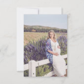 Eenvoudig blauw goud dankzij je Baby shower. | FOT Bedankkaart (Achterkant)