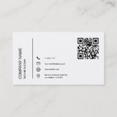 Eenvoudig blauw grijs en wit Visitekaartje (Achterkant)