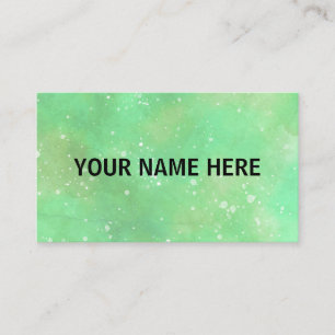 eenvoudig blauw groen aquarel script modern zakeli visitekaartje