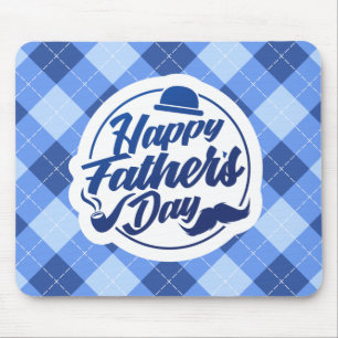 Eenvoudig blauw Happy Vaderdag   MUISMAT