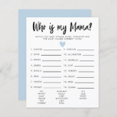 Eenvoudig blauw hart dat mijn Baby shower is (Voorkant / Achterkant)