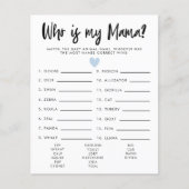 Eenvoudig blauw hart dat mijn Baby shower is (Voorkant)