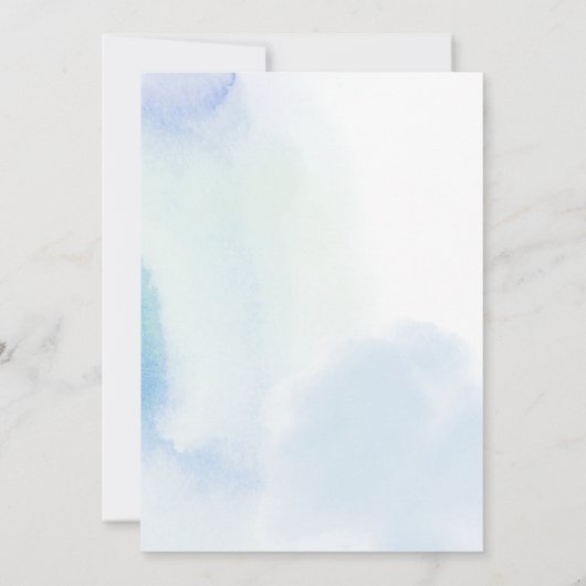 Eenvoudig blauw hart Eén eerste jongen verjaardag Kaart (Achterkant)