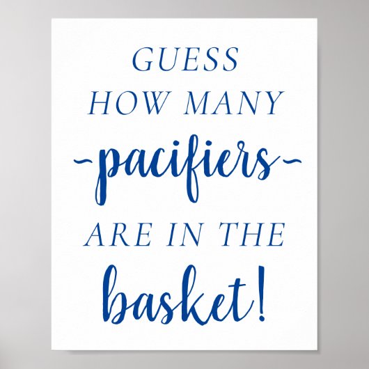 Eenvoudig blauw hoeveel | Cerulean Guessing spel Poster (Voorkant)