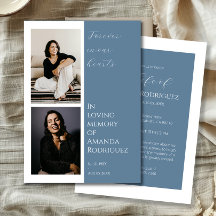 Eenvoudig blauw in liefdevolle geheugen begrafenis