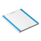 Eenvoudig Blauw Kader Notitieblok (Schuin)