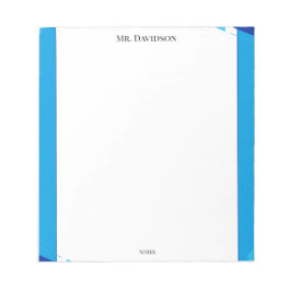 Eenvoudig Blauw Kader Notitieblok