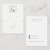 Eenvoudig blauw Ketting met Logo Visitekaartje (Voorkant / Achterkant)