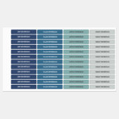 Eenvoudig Blauw Kleurige Jongen Kleur Gecodeerd Labels (Vel)