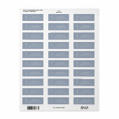 Eenvoudig Blauw Kruis Script Doop Retouradres Etiket (Full Sheet)