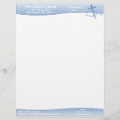 Eenvoudig blauw letterhead briefhoofd sjabloon (Voorkant)