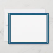 Eenvoudig blauw Lijst - Aangepast persoonlijk prof Notitiekaartje (Achterkant)