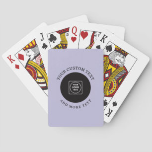 Eenvoudig blauw logo tekst merkdesign pokerkaarten