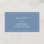 Eenvoudig blauw medisch Visitekaartje (Achterkant)