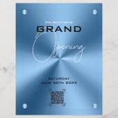 Eenvoudig Blauw metallic modern Flyer (Voorkant)