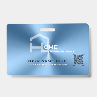 Eenvoudig blauw minimalistisch modern bedrijf badge