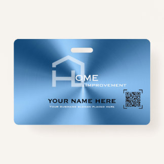 Eenvoudig blauw minimalistisch modern bedrijf badge