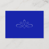 Eenvoudig blauw modern minimalistisch bruiloft pla plaatskaartje (Achterkant)