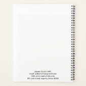 Eenvoudig blauw monogram modern planner (Achterkant)