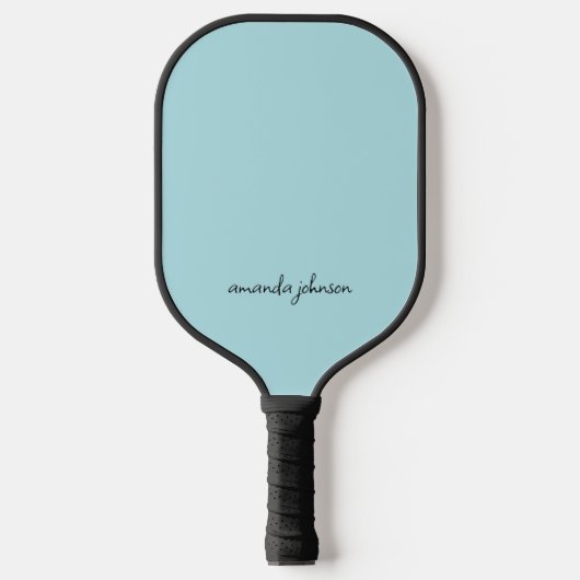Eenvoudig Blauw Monogram Naam Pickleball Paddle (Voorkant)
