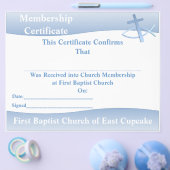 Eenvoudig blauw multicultureel kerkcertificaat flyer (Enkel)